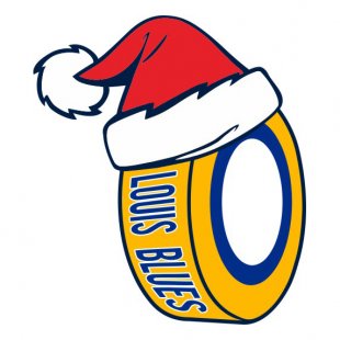st.louis blues Hockey. louis blues Hockey ball Christmas hat logo Sticker Heat Transfer