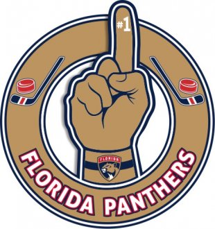 Number One Hand Florida Panthers logo decal sticker