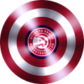 Captain American Shield With Atlanta Hawks Logo decal sticker