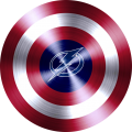 Captain American Shield With Tampa Bay Lightning Logo Sticker Heat Transfer