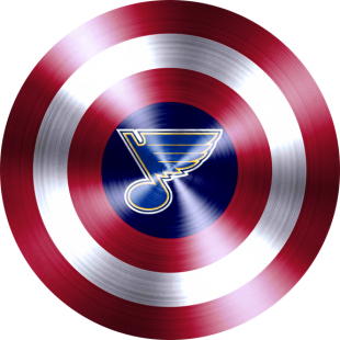 Captain American Shield With St. Louis Blues Logo Sticker Heat Transfer