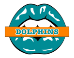 Miami Dolphins Lips Logo decal sticker