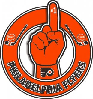 Number One Hand Philadelphia Flyers logo decal sticker