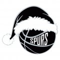 San Antonio Spurs Basketball Christmas hat logo Sticker Heat Transfer
