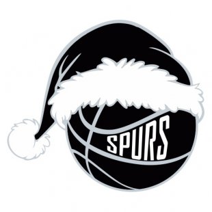 San Antonio Spurs Basketball Christmas hat logo decal sticker