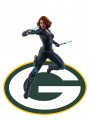 Green Bay Packers Black Widow Logo Sticker Heat Transfer