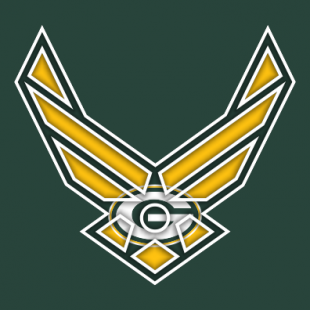 Airforce Green Bay Packers Logo decal sticker