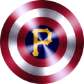 Captain American Shield With Pittsburgh Pirates Logo Sticker Heat Transfer