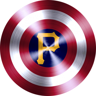 Captain American Shield With Pittsburgh Pirates Logo decal sticker