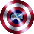 Captain American Shield With Orlando Magic Logo decal sticker