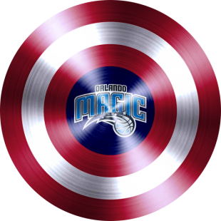 Captain American Shield With Orlando Magic Logo Sticker Heat Transfer