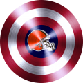 Captain American Shield With Cleveland Browns Logo decal sticker