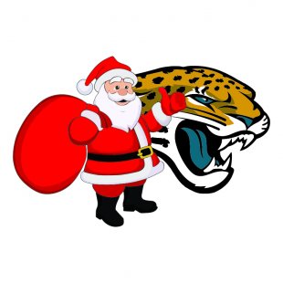 Jacksonville Jaguars Santa Claus Logo Sticker Heat Transfer
