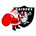 Oakland Raiders Santa Claus Logo Sticker Heat Transfer