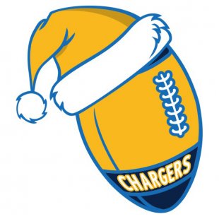 San Diego Chargers Football Christmas hat logo Sticker Heat Transfer