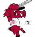 Arkansas Razorbacks 2001-2013 Mascot Logo Sticker Heat Transfer