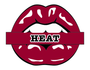 Miami Heat Lips Logo Sticker Heat Transfer