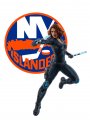 New York Islanders Black Widow Logo Sticker Heat Transfer