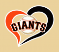 San Francisco Giants Heart Logo decal sticker