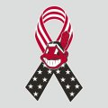 Cleveland Indians Ribbon American Flag logo Sticker Heat Transfer
