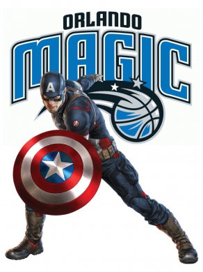 Orlando Magic Captain America Logo decal sticker