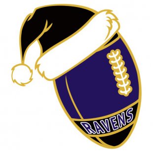 Baltimore Ravens Football Christmas hat logo Sticker Heat Transfer