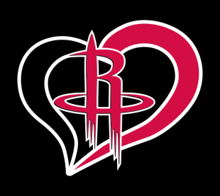 Houston Rockets Heart Logo Sticker Heat Transfer