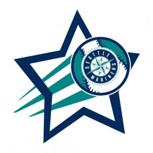 Seattle Mariners Baseball Goal Star logo Sticker Heat Transfer