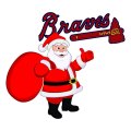Atlanta Braves Santa Claus Logo Sticker Heat Transfer