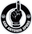 Number One Hand San Antonio Spurs logo decal sticker