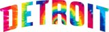 Detroit Pistons rainbow spiral tie-dye logo decal sticker