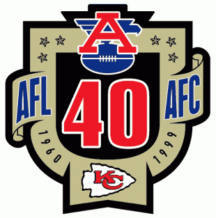 Kansas City Chiefs 1999 Anniversary Logo Sticker Heat Transfer