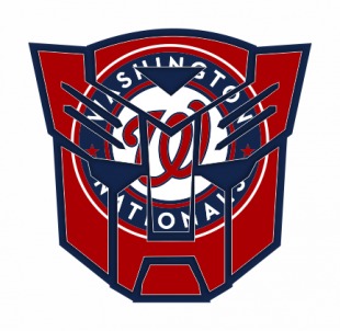 Autobots Washington Nationals logo decal sticker