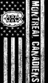 Montreal Canadiens Black And White American Flag logo Sticker Heat Transfer