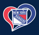 New York Rangers Heart Logo Sticker Heat Transfer