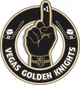 Number One Hand Vegas Golden Knights logo decal sticker