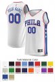Philadelphia 76ers Custom Letter And Number Kits For Association Jersey Material Twill