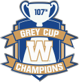 Winnipeg Blue Bombers 2019 Champion Logo decal sticker
