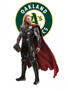 Oakland Athletics Thor Logo Sticker Heat Transfer