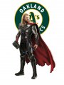 Oakland Athletics Thor Logo decal sticker