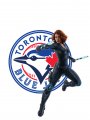 Toronto Blue Jays Black Widow Logo Sticker Heat Transfer