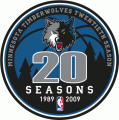 Minnesota Timberwolves 2008-2009 Anniversary Logo decal sticker