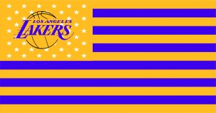 Los Angeles Lakers Flag001 logo decal sticker