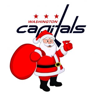 Washington Capitals Santa Claus Logo Sticker Heat Transfer