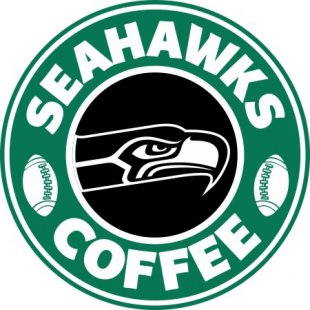 Seattle Seahawks starbucks coffee logo decal sticker