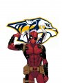 Nashville Predators Deadpool Logo Sticker Heat Transfer