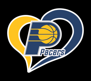 Indiana Pacers Heart Logo Sticker Heat Transfer