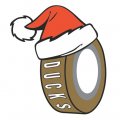 Anaheim Ducks Hockey ball Christmas hat logo decal sticker
