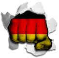 Fist Germany Flag Logo Sticker Heat Transfer