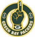 Number One Hand Green Bay Packers logo Sticker Heat Transfer